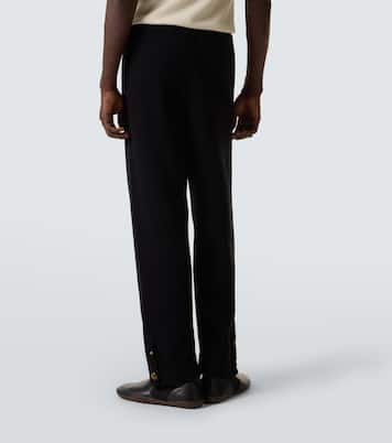 Knitted cashmere straight pants | God's True Cashmere