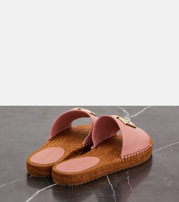 DG leather espadrille slides | Dolce&Gabbana