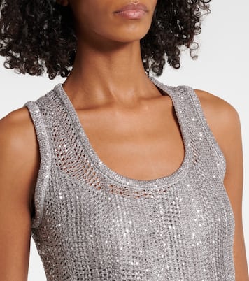 Minikleid aus Strick mit Pailletten | Alaïa