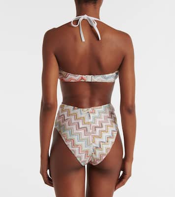 Bikini metalizado en zigzag | Missoni
