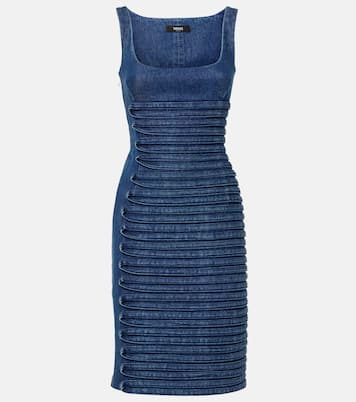 Appliqué denim midi dress | Versace