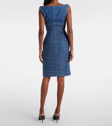 Appliqué denim midi dress | Versace