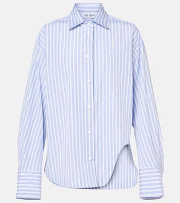 Eliza asymmetric striped cotton shirt | The Attico