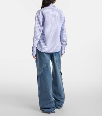 Eliza asymmetric striped cotton shirt | The Attico