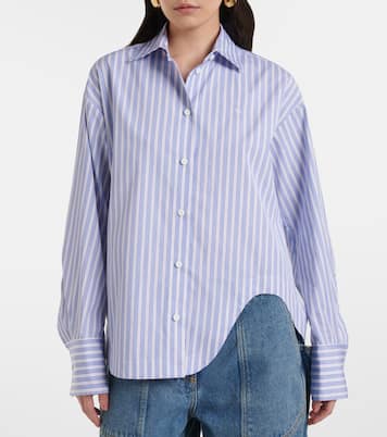 Eliza asymmetric striped cotton shirt | The Attico