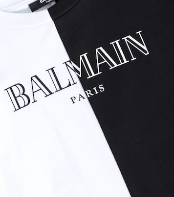 Colorblocked cotton jersey T-shirt | Balmain Kids