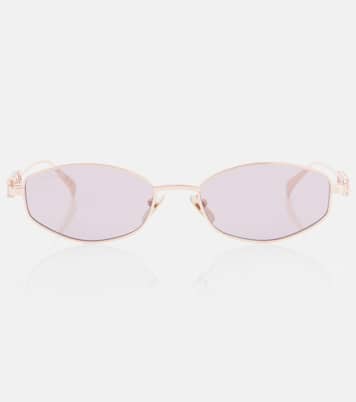 Logo embellished oval sunglasses | Gucci