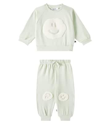 Baby cotton sweatshirt and sweatpants set | Molo