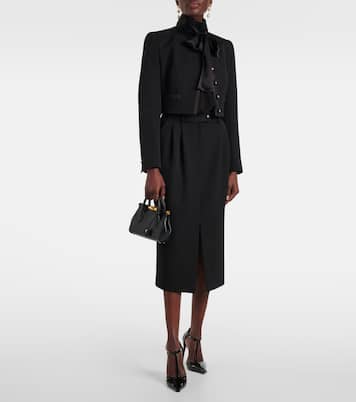 Jupe midi en laine vierge | Dolce&Gabbana