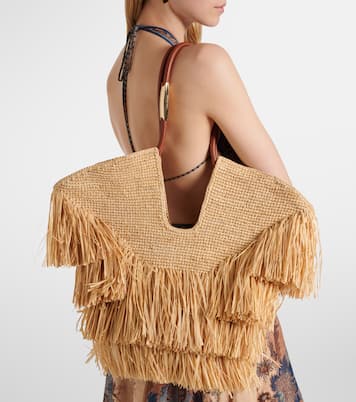 Goldentime Medium raffia tote bag | Zimmermann