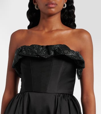 Ruffled strapless gown | Roland Mouret