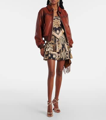 Wedge-Sandalen Nina 105 aus Metallic-Leder | Paris Texas