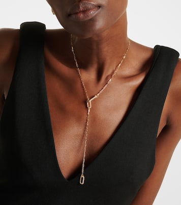 Halskette Cable Link aus 18kt Gelbgold (750/1000) mit Diamanten | Shay Jewelry