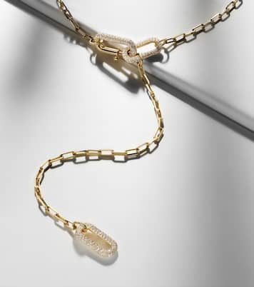 Halskette Cable Link aus 18kt Gelbgold (750/1000) mit Diamanten | Shay Jewelry
