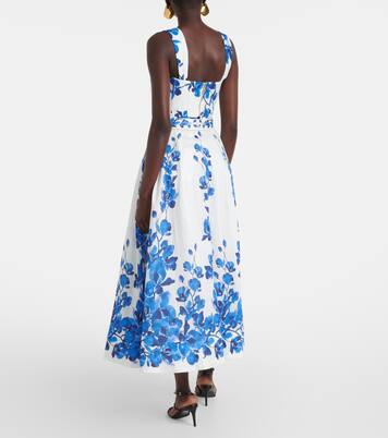 Falda midi Orchid Blues floral | Rebecca Vallance