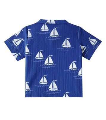 Sailing Boats cotton bowling shirt | Mini Rodini