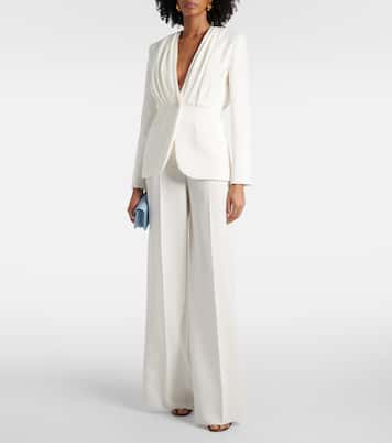 Pantalones anchos Abetone de cady de tiro alto | Max Mara