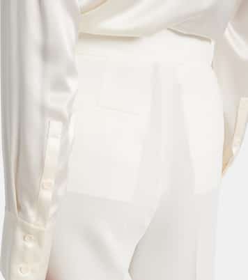 Pantalones anchos Abetone de cady de tiro alto | Max Mara