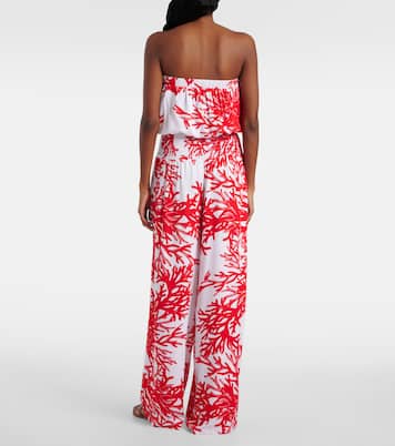 Naomi printed strapless jumpsuit | Melissa Odabash