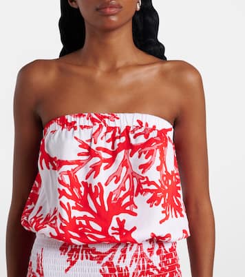 Naomi printed strapless jumpsuit | Melissa Odabash
