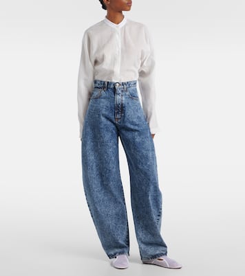 Ballerinas aus Mesh mit Leder | Alaïa