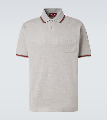Polohemd Web Stripe aus einem Baumwollgemisch | Gucci