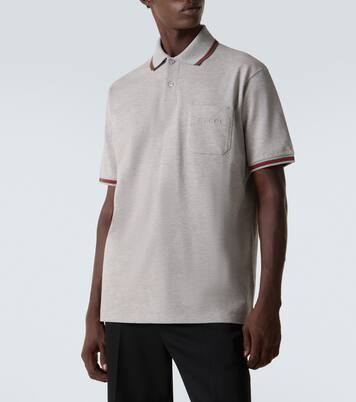 Polohemd Web Stripe aus einem Baumwollgemisch | Gucci