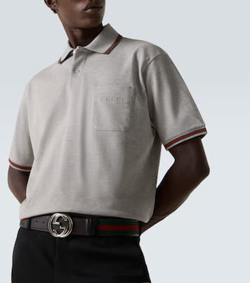 Polohemd Web Stripe aus einem Baumwollgemisch | Gucci