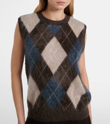 Yasmin Argyle cashmere sweater vest | Lisa Yang