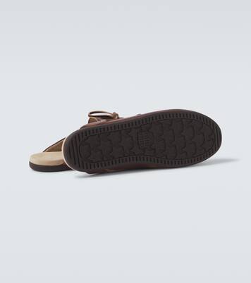 Mules de piel con logo | Miu Miu