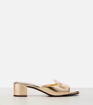 Pantoletten Dina 45 aus Metallic-Leder | Jimmy Choo