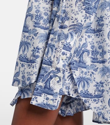 Camisa de gasa de algodón estampada | Staud