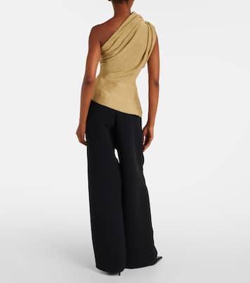 Aimee one-shoulder lamé top | Khaite