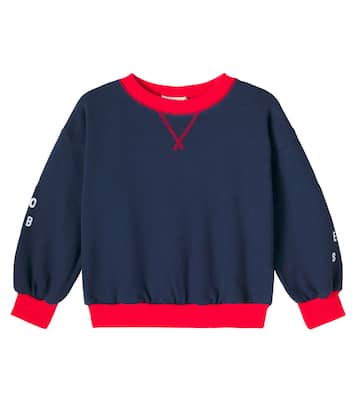 Logo colorblocked cotton sweatshirt | Bobo Choses