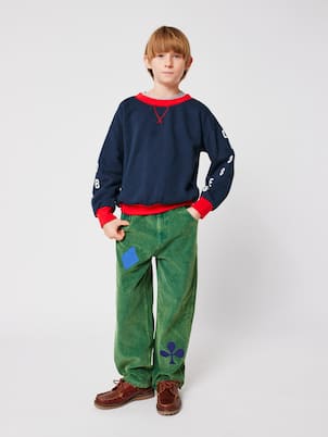 Logo colorblocked cotton sweatshirt | Bobo Choses