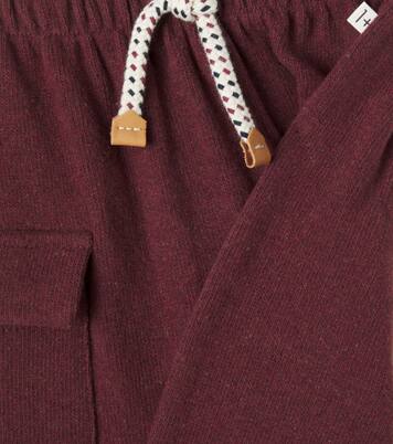 Baby Malte knitted cotton-blend sweatpants | 1 + in the Family