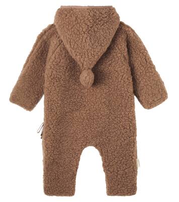 Baby hooded wool teddy onesie | Binibamba