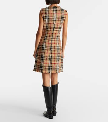 Minikleid Burberry Check aus Bouclé | Burberry