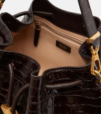 Sac Cinch Medium en cuir embossé | Jimmy Choo