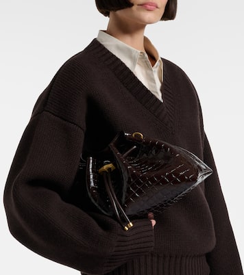 Sac Cinch Medium en cuir embossé | Jimmy Choo