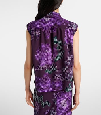 Floral tie-neck top | Dries Van Noten