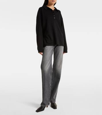 Faithful silk jersey polo sweater | Khaite