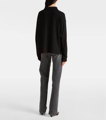 Faithful silk jersey polo sweater | Khaite