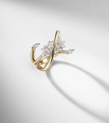 Ring Golden Strada aus 18kt Gelb- und Weißgold (750/1000) mit Diamanten | Yeprem