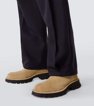 Mid-rise cotton twill wide-leg pants | Loewe