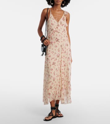 فستان ميدي بطبعات الورود Luxie | Marant Etoile