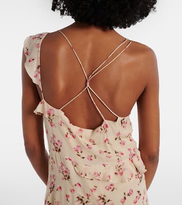 فستان ميدي بطبعات الورود Luxie | Marant Etoile