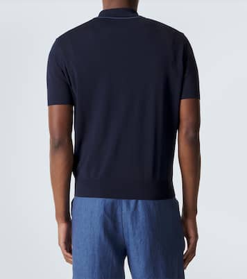 Cotton zip-up polo shirt | Canali