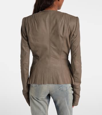 Blazer Hollywood aus Leder mit Schurwolle | Rick Owens