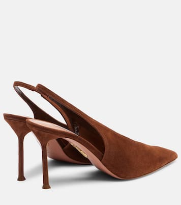 Voltaire 85 suede slingback pumps | Aquazzura